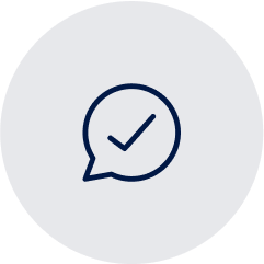 Checked in chat Bubble Icon