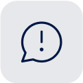 Exclamation mark bubble icon