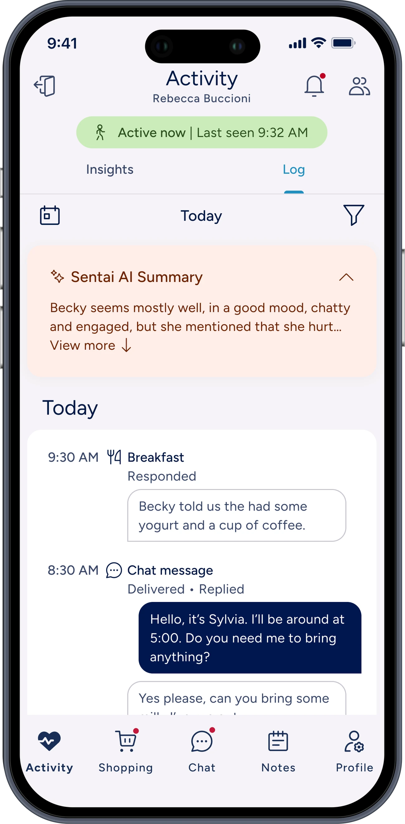 Get daily AI-powered wellbeing insight